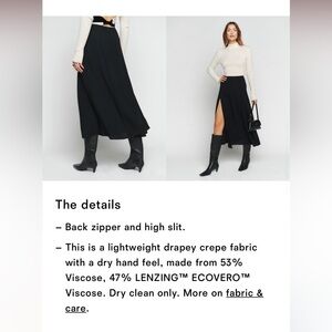 Reformation Zoe Skirt size 8